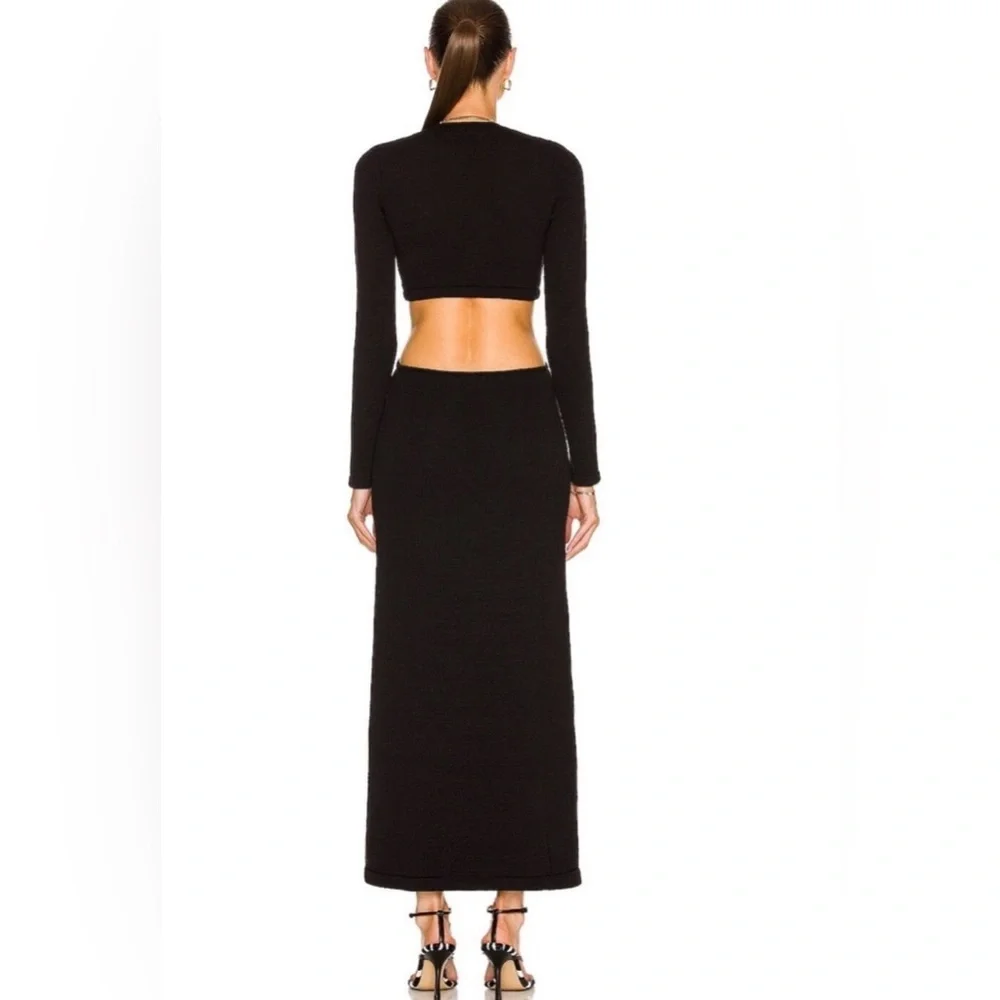 Cult Gaia Black Jana Long Sleeve Cut-Out Dress - Picture 3 of 4